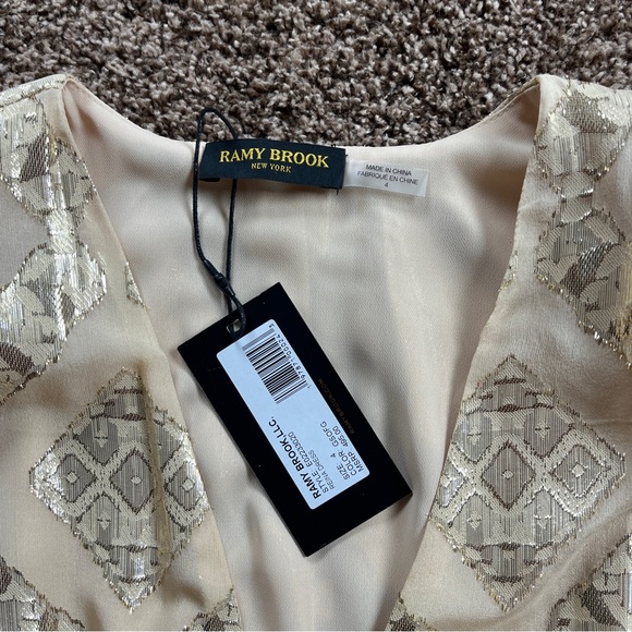 NEW Ramy Brook Reina Gold Dress - Picture 3 of 4